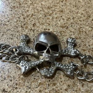 Skull & Crossbones  Double Heavy  Belt Buckle  Biker